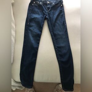 Paige skyline skinny dark wash jeans size 28